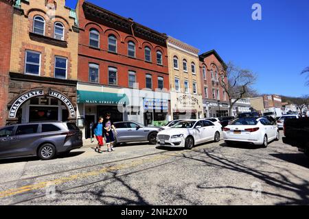 Main St Villaggio di Northport Long Island New York Foto Stock