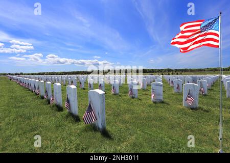 Calverton National Cemetery Long Island, New York Foto Stock