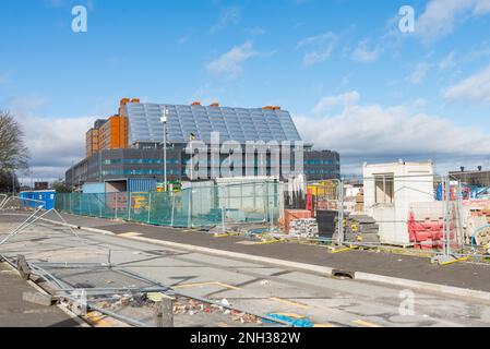 20 febbraio 2023 il Midland Metropolitan Hospital di Smethwick, Sandwell, West Midlands, si sta avvicinando al completamento dopo quattro anni di ritardi Foto Stock