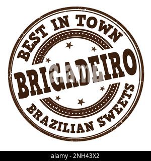 Francobollo in gomma grunge Brigadeiro su sfondo bianco, illustrazione vettoriale Illustrazione Vettoriale