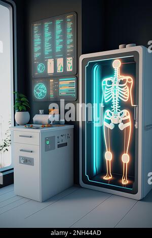 Futuristic Medical Office of Tomorrow Foto Stock