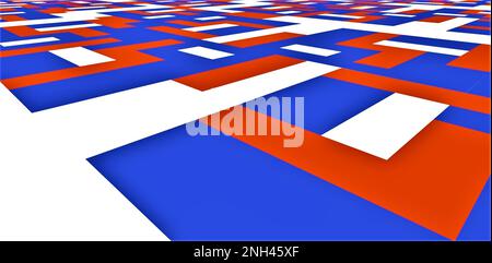 Sfondo astratto. Combinazione di colori rosso blu bianco. Può essere utilizzato come texture per il biglietto d'auguri di compleanno. rendering 3d. Foto Stock