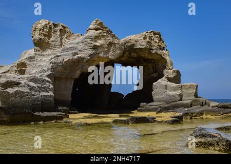 Resti di roccia scavata, Favignana Foto Stock