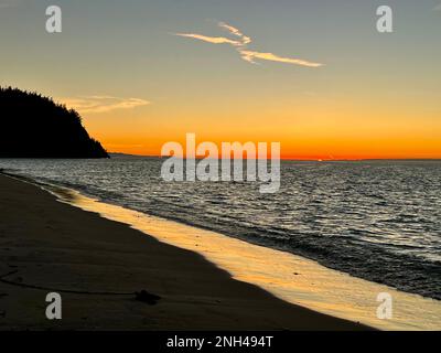 Tramonto a Fort Worden Foto Stock