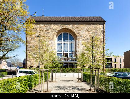 Marien-Quartier, ex chiesa parrocchiale cattolica di San Marys Assuntion, oggi complesso residenziale per anziani, Gescher, Muensterland, Nord Foto Stock