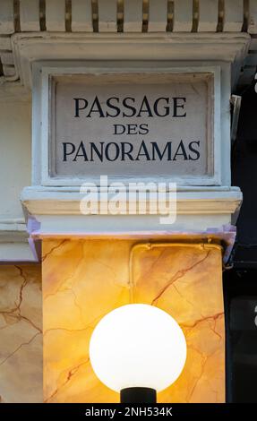 Accedi a Passage des Panoramas a Parigi, Francia Foto Stock