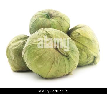 Tomatillo verde Husk Tomatos Foto Stock