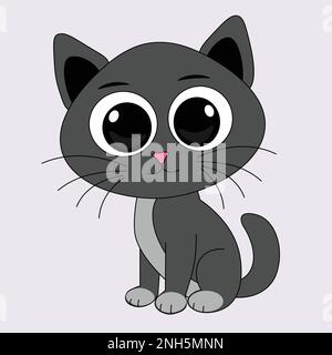 Carino gatto vettore clip art Illustrazione Vettoriale