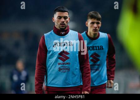 Torino, Italia. 20th Feb, 2023. Nemanja Radonjic di Torino FC durante la Serie A italiana, partita di calcio tra Torino FC e noi cremonesi, il 20 febbraio 2023 allo Stadio Olimpico Grande Torino di Torino. Photo Ndrerim Kaceli Credit: Independent Photo Agency/Alamy Live News Foto Stock