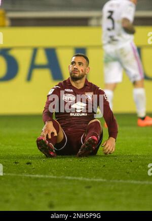 Torino, Italia. 20th Feb, 2023. Antonio Sanabria del Torino FC durante la Serie a Italiana, partita di calcio tra Torino FC e US Cremonese, il 20 febbraio 2023 allo Stadio Olimpico Grande Torino di Torino. Photo Ndrerim Kaceli Credit: Independent Photo Agency/Alamy Live News Foto Stock