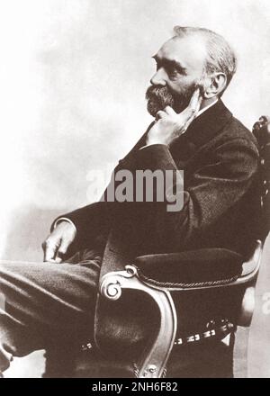 Ritratto di Alfred Bernhard Nobel. Fotografia di Transocean Foto Stock