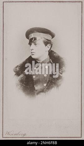 Ritratto del Granduca Vladimir Alexandrovich di Russia. 1860 - 1870 il Granduca Vladimir Alexandrovich di Russia (1847–1909) fu figlio dell'imperatore Alessandro II di Russia, fratello dell'imperatore Alessandro III di Russia e del Granduca maggiore della Casa di Romanov durante il regno di suo nipote, l'imperatore Nicola II Foto Stock