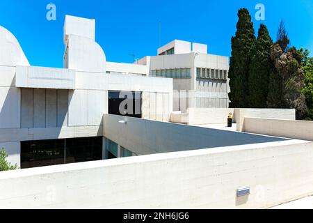 Fondazione Joan Miró edificio sulla collina di Montjuic a Barcellona, Spagna Foto Stock