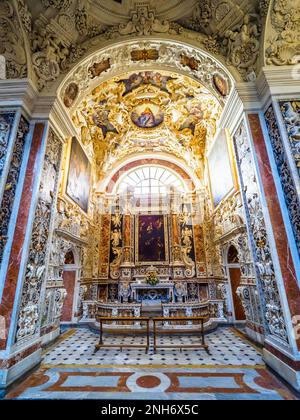 Cappella dell'Immacolata Concezione e San Francesco Borgia nella chiesa barocca di Gesù (chiesa del Gesu') chiamata anche Casa Professa - Palermo, Sicilia, Italia Foto Stock