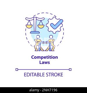 Icona del concetto delle leggi sulla concorrenza Illustrazione Vettoriale