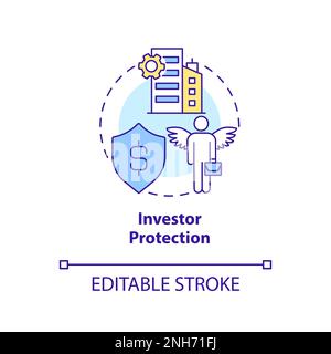 Icona concetto di protezione degli investitori Illustrazione Vettoriale