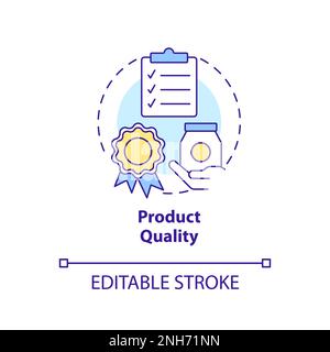 Icona del concetto di qualità del prodotto Illustrazione Vettoriale