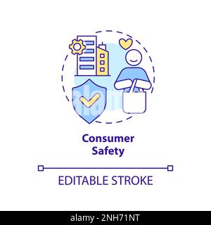 Icona del concetto di sicurezza dei consumatori Illustrazione Vettoriale