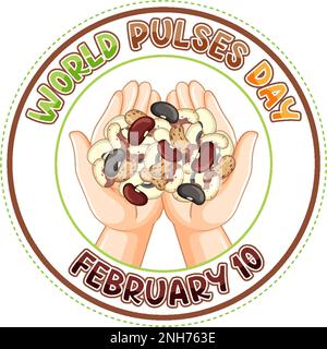 Illustrazione di World Pulses Day Banner Design Illustrazione Vettoriale