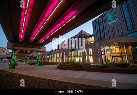 Sussex Street a Nottingham City, Nottinghamshire Inghilterra Regno Unito Foto Stock