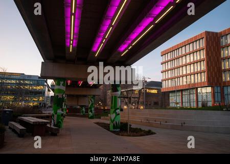 Sussex Street a Nottingham City, Nottinghamshire Inghilterra Regno Unito Foto Stock