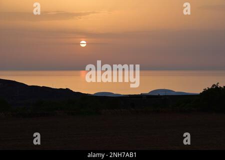 Tramonto a Pantelleria, Italia Foto Stock