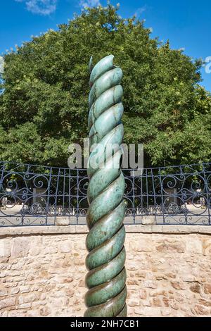 Colonna di bronzo a serpentina nel centro di Istanbul. Zona dell'ippodromo. Turchia Foto Stock