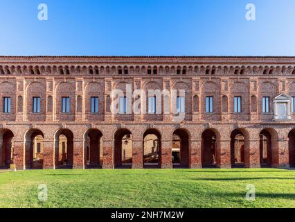 Facciata della Galleria degli antichi (Galleria degli antichi) nella città di Sabbioneta. Lombardia, Italia Foto Stock