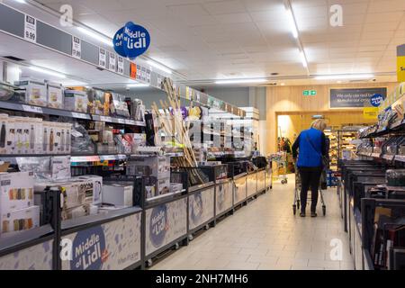 Centro di Lidl, negozio lidl, ashford, kent, regno unito Foto Stock