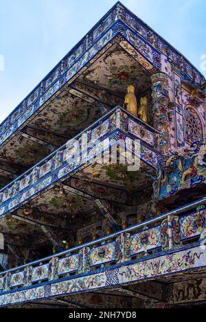 Da Lat, Vietnam - 10 Febbraio 2023: Linh Phuoc Pagoda o VE Chai Pagoda Foto Stock