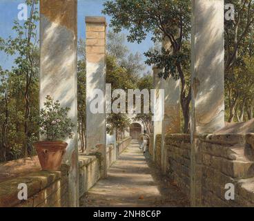 Pergola con arance. Thomas Fearnley; norvegese, 1802-1842. Data: 1829-1839. Dimensioni: 28 × 37 cm (11 × 14,5 in.). Olio su carta montata su tela. Origine: la Norvegia. Museo: Chicago Art Institute. Foto Stock