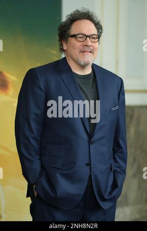 Madrid, Spagna. 21st Feb, 2023. Il regista Jon Favreau, promuove la terza stagione della serie Disney originale, Star Wars: Il Mandaloriano al Ritz Carlton Hotel di Madrid. Credit: SOPA Images Limited/Alamy Live News Foto Stock