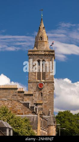 ST ANDREWS, SCOZIA, EUROPA - Torre dell'Orologio, Cappella di San Salvatore, Università di St Andrews. Foto Stock