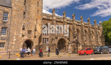 ST ANDREWS, SCOZIA, EUROPA - St Salvator's Chapel, St Andrews University. Foto Stock