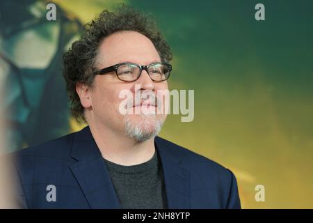 Madrid, Spagna. 21st Feb, 2023. Il regista Jon Favreau promuove la terza stagione della serie Disney originale, Star Wars: Il Mandaloriano al Ritz Carlton Hotel il 21 febbraio 2023 a Madrid, Spagna. (Foto di Oscar Gonzalez/NurPhoto) Credit: NurPhoto SRL/Alamy Live News Foto Stock