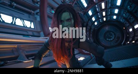 Guardiani della Galassia 3 Zoe Saldana come Gamora Foto Stock