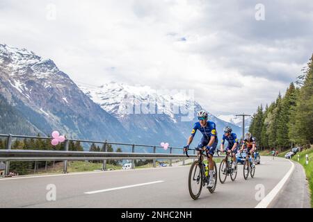 Svizzera, giro D'italia 2021, Stage Verbania-valle Spluga-alpe Motta, Passo San Bernardino Foto Stock