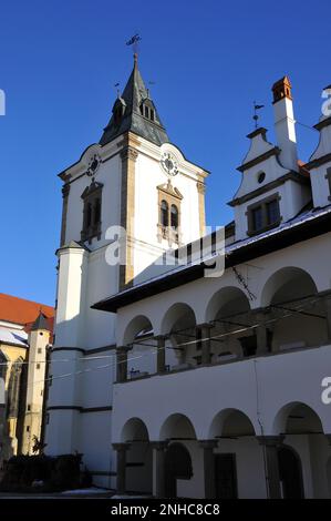 Vecchio municipio, Levoča, Lőcse, regione di Prešov, Repubblica slovacca, Europa Foto Stock