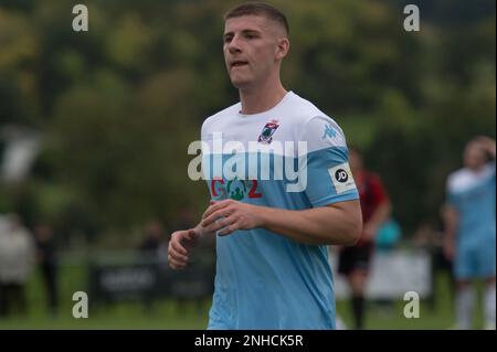 GUILSFIELD, GALLES - 23 ottobre 2021: Incontro della JD Cymru North League tra il Guilsfield FC e il Colwyn Bay FC, Clos Mytton Stadium, Guilsfield, Galles, 23rd Foto Stock