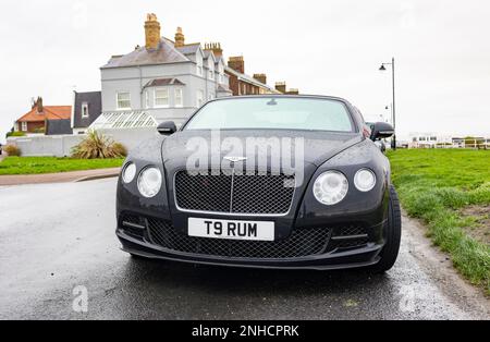 Southwold regno unito 23, novembre 2022 auto sportiva nera Bentley Continental GT Coupe. Foto Stock