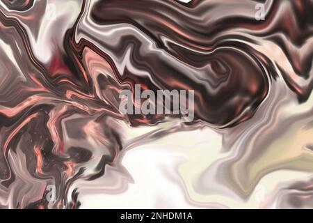 astratto multicolore ondulato con linee curve in tonalità marrone come sfondo, sfondo astratto Foto Stock