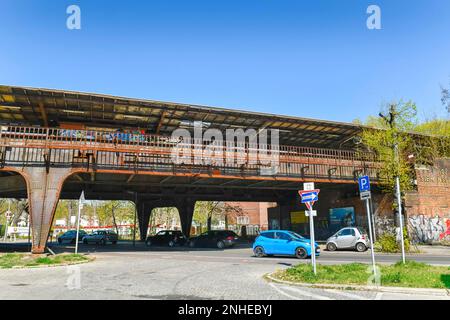 Siemensbahn, stazione Siemenstadt in disuso, Siemensstadt, Spandau, Berlino, Germania Foto Stock