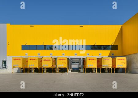 DHL Delivery base Charlottenburg, Rohrdamm, Charlottenburg, Berlino, Germania Foto Stock