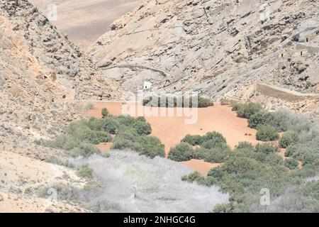 Vista sul burrone di Las Peñitas a Fuerteventura Foto Stock