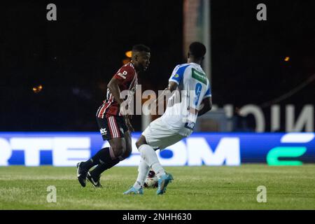 Sorocaba, Brasile. 21st Feb, 2023. SP - Sorocaba - 02/21/2023 - PAULISTA 2023, SAO BENTO X SAO PAULO - Luan giocatore di Sao Paulo durante una partita contro Sao Bento allo stadio Walter Ribeiro per il campionato Paulista 2023. Foto: Diogo Reis/AGIF/Sipa USA Credit: Sipa USA/Alamy Live News Foto Stock