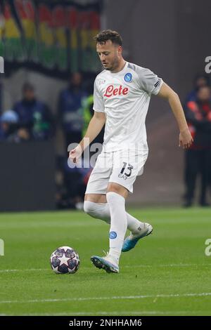 Francoforte, Germania. 21st Feb, 2023. Alex Meret di Napoli durante l'Eintracht Francoforte vs Napoli, UEFA Champions League a Francoforte, Germania, febbraio 21 2023 Credit: Independent Photo Agency/Alamy Live News Foto Stock