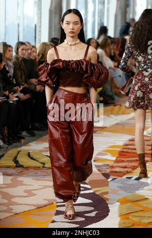 New York, Stato di Vereinigte. 12th Feb, 2023. ULLA JOHNSON Autunno-Inverno 2023-2024 Runway durante la settimana della moda di New York il 2023 febbraio - New York; USA 12/02/2023 Credit: dpa/Alamy Live News Foto Stock