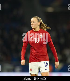 Angers, Francia. 21st Feb, 2023. Angers, Francia, 21th 2023 febbraio: Frida Maanum (18 Norvegia) sono visti al gioco internazionale amichevole tra la Francia e la Norvegia allo stadio Raymond Kopa di Angers, Francia (Ane Frosaker/SPP) Credit: SPP Sport Press Photo. /Alamy Live News Foto Stock