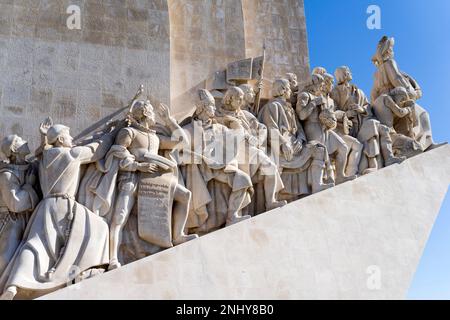 Monumento Padrão dos Descobrimentos nel quartiere Belem di Lisbona/Portogallo Foto Stock