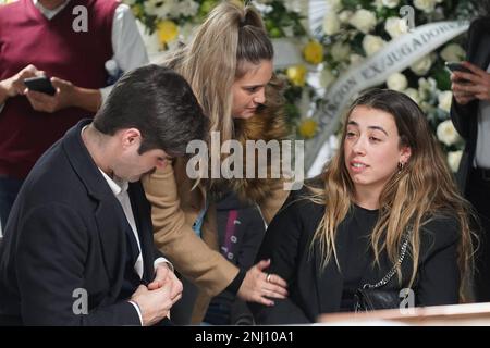 Madrid, Spagna. 21st Feb, 2023. Durante la sepoltura Amancio Amaro a Madrid 21 Febbraio 2023 Credit: CORDON PRESS/Alamy Live News Foto Stock